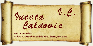 Vuceta Ćaldović vizit kartica